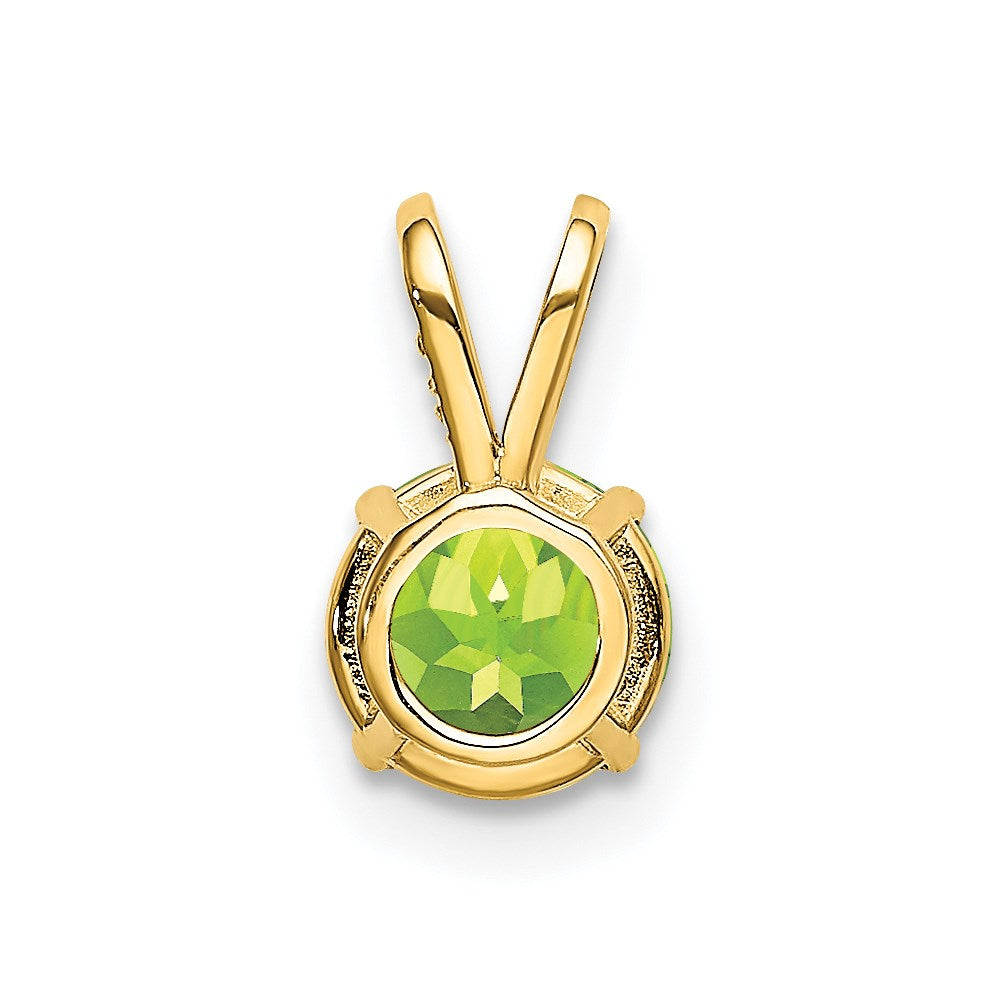 14K Yellow Gold 6mm Peridot pendant