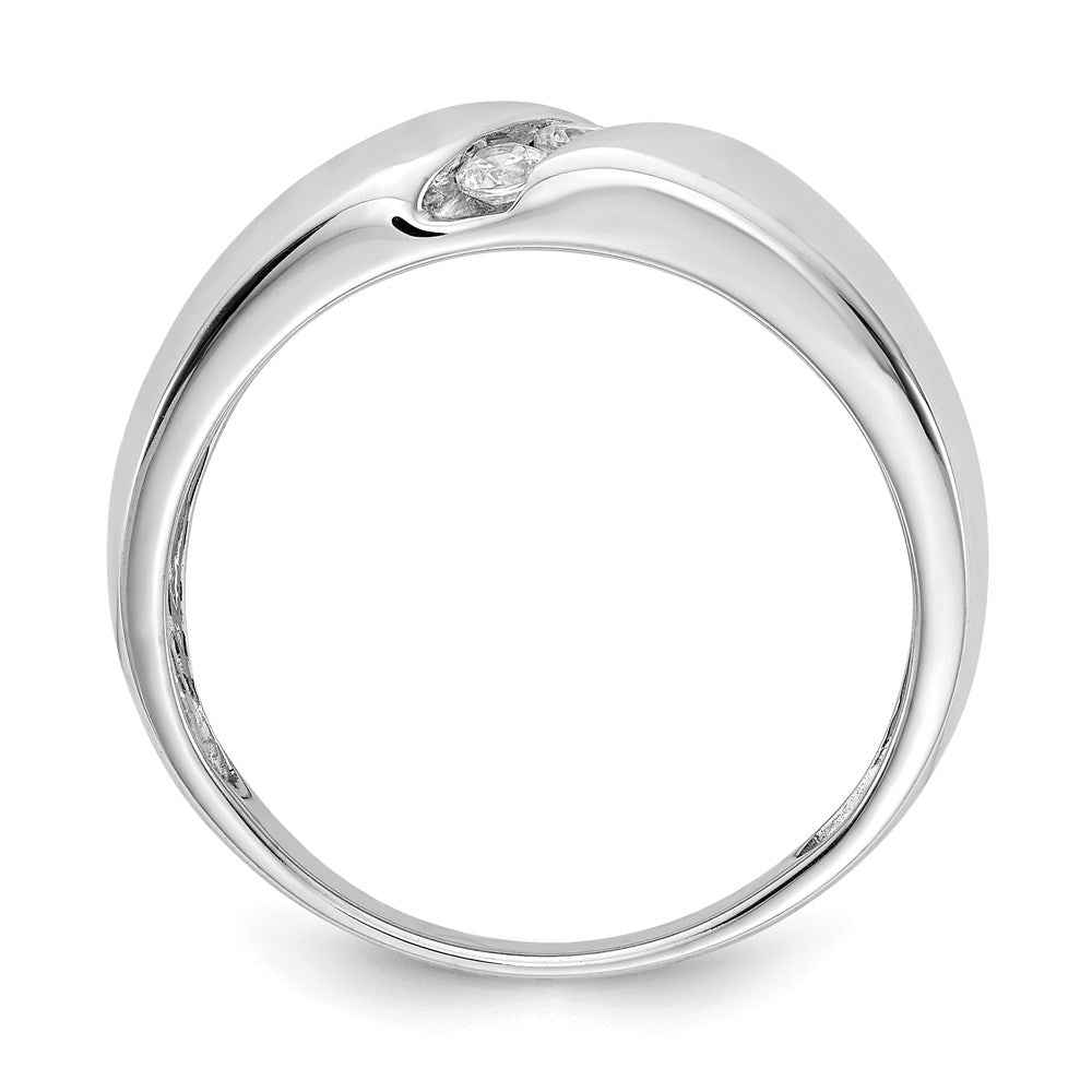 14k White Gold Real Diamond Men's Ring