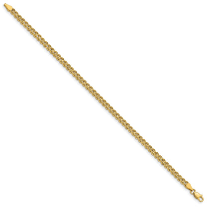 14k Yellow Gold 3.75mm Double Strand Rope Chain Bracelet