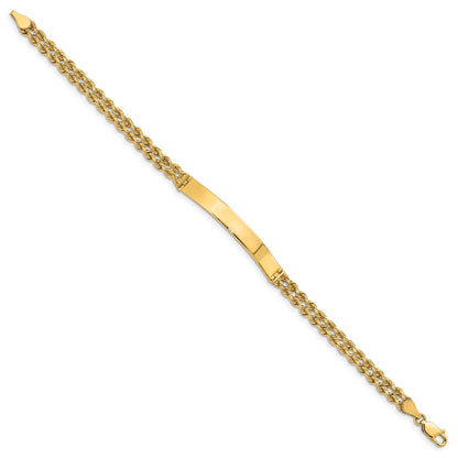 14k Yellow Gold Two Strand Rope ID Bracelet