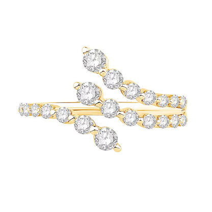 0.75 CT. TW Lab-Grown Diamond Split Bypass Ring in 10K Gold (F/VS2)