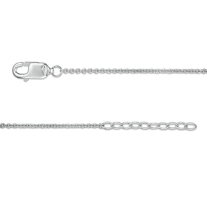Lotus Flower Anklet in Sterling Silver - 10"