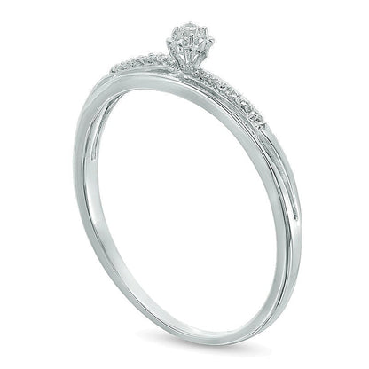 Diamond Accent Promise Ring in 10K White Gold