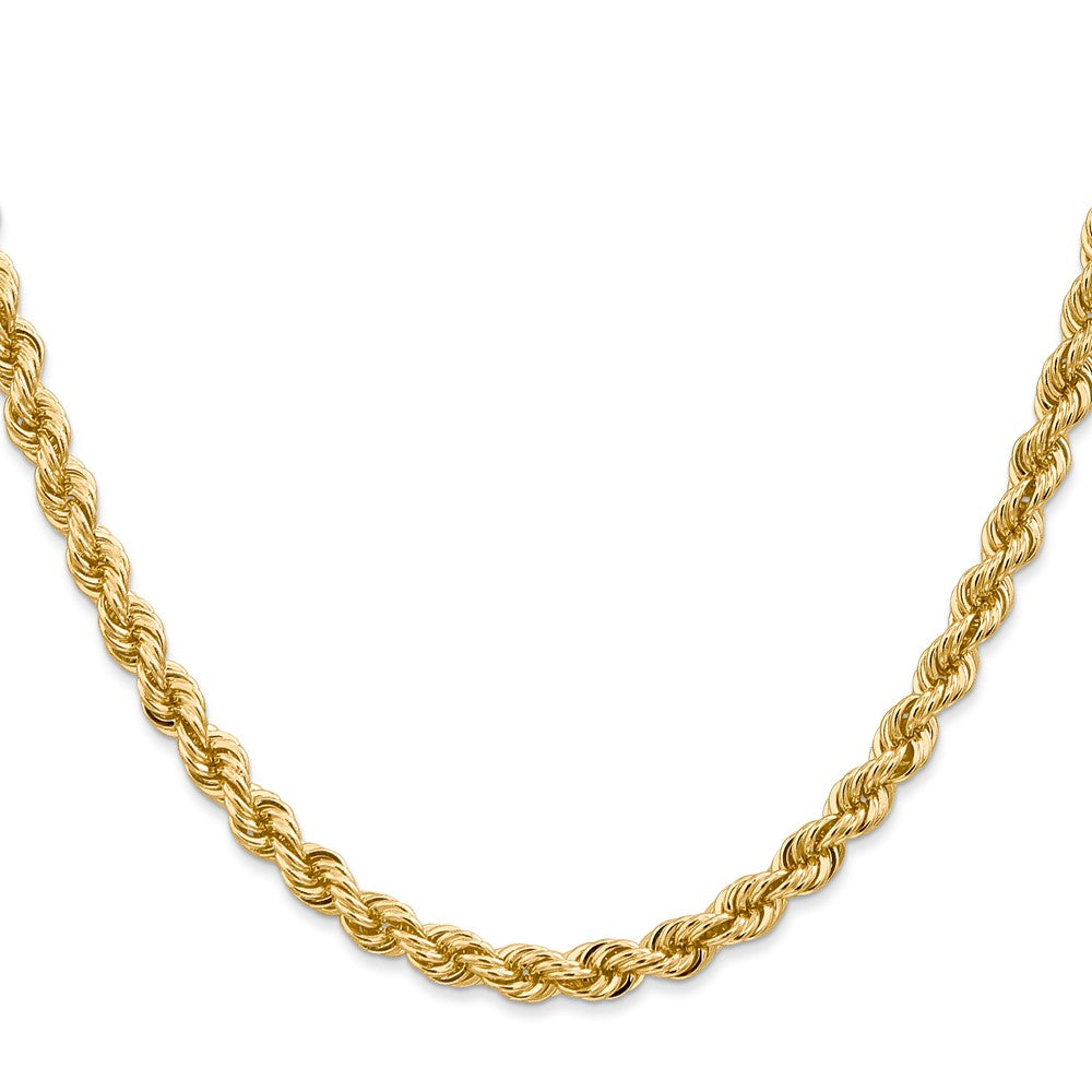 14k Yellow Gold 30 inch 5mm Regular Rope with Lobster Clasp Chain Necklace