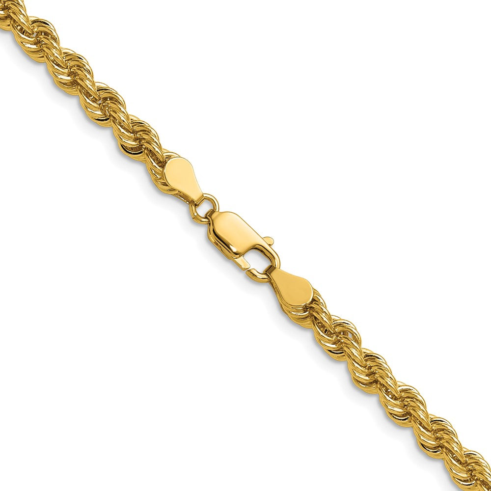 14k Yellow Gold 26 inch 5mm Regular Rope with Lobster Clasp Chain Necklace