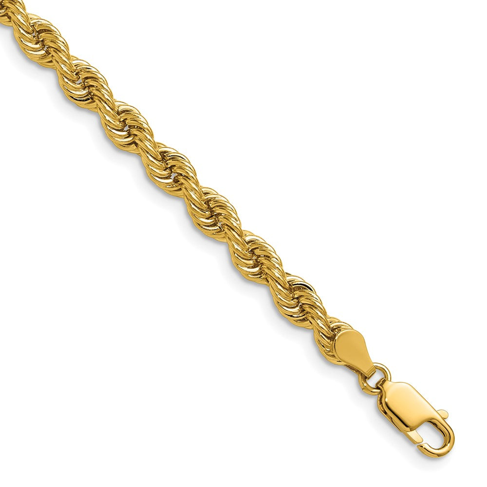 14k Yellow Gold 26 inch 5mm Regular Rope with Lobster Clasp Chain Necklace