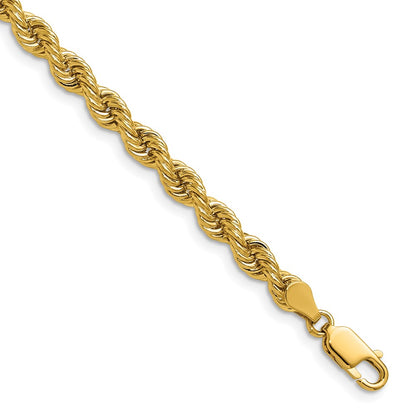 14k Yellow Gold 30 inch 5mm Regular Rope with Lobster Clasp Chain Necklace
