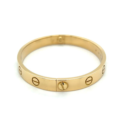 Designer Inspired Brushed LOVE Bangle Bracelet Classic Model Screw Clasp