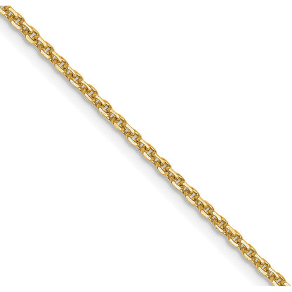14K Yellow Gold 1.4mm D/C Forzantine Cable Chain Necklace