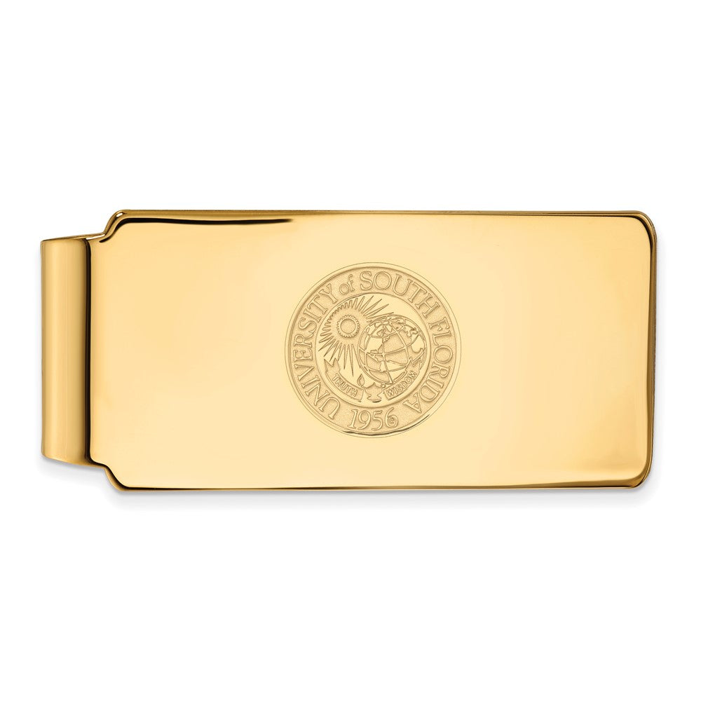 10K Yellow Gold Gold LogoArt University of South Florida Crest Money Clip