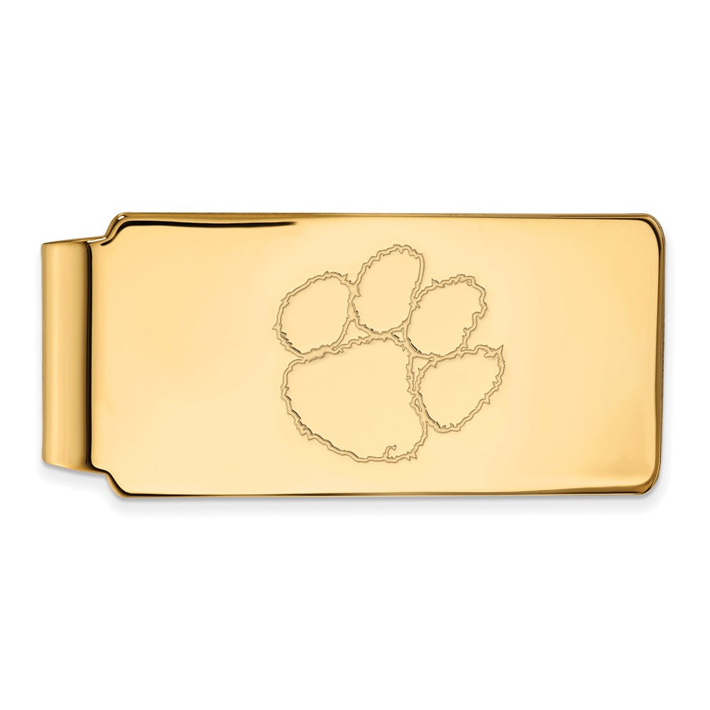 14K Yellow Gold Gold LogoArt Clemson University Tiger Paw Money Clip