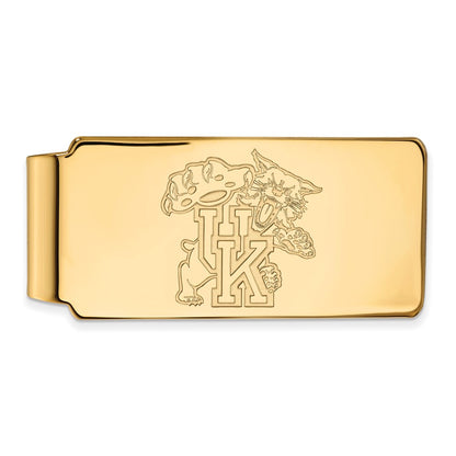 10K Yellow Gold Gold LogoArt University of Kentucky U-K Wildcat Money Clip