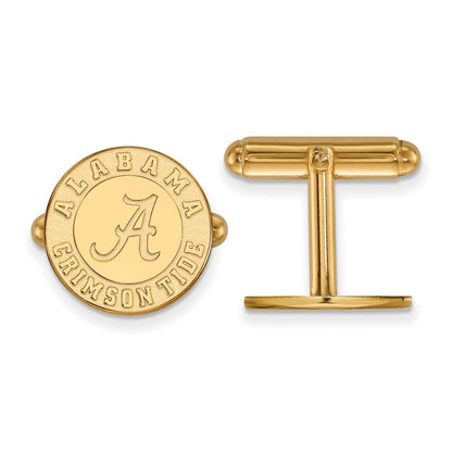 14K Yellow Gold Gold LogoArt University of Alabama Crimson Tide Cuff Links