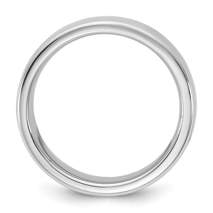14k White Gold 5.5mm European Comfort Fit Wedding Band Ring