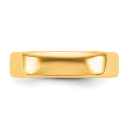 14K Yellow Gold 5mm European Comfort Fit Wedding Band Ring