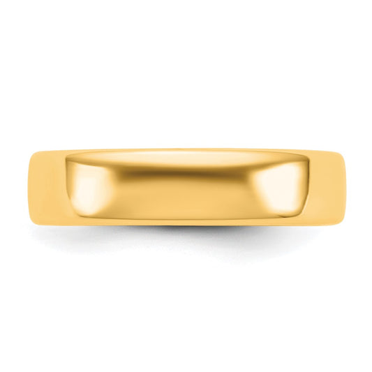 14K Yellow Gold 5mm European Comfort Fit Wedding Band Ring