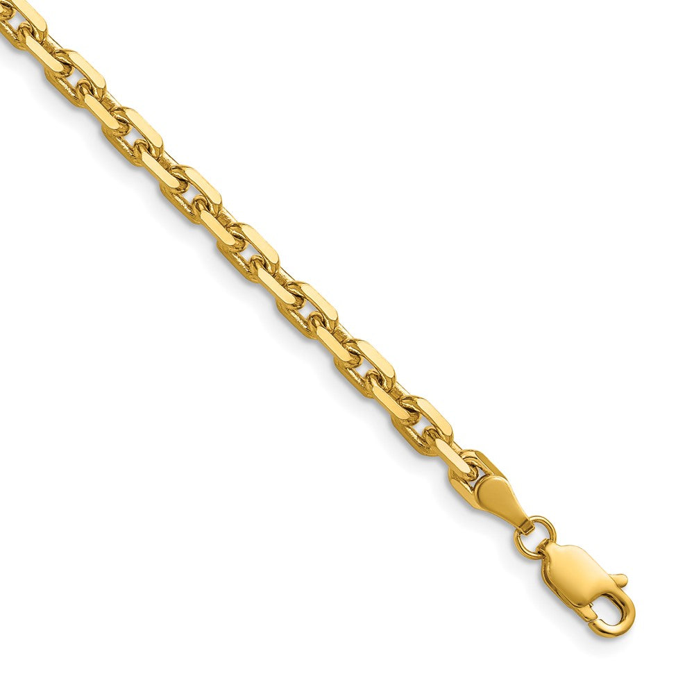 14K Yellow Gold 3.90mm D/C French Link 24 Inch Chain
