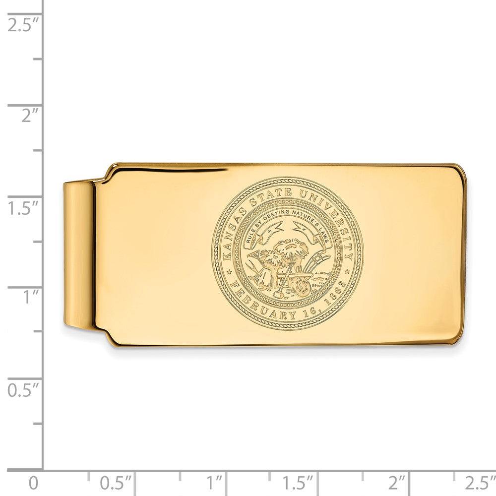 14K Yellow Gold Gold LogoArt Kansas State University Crest Money Clip