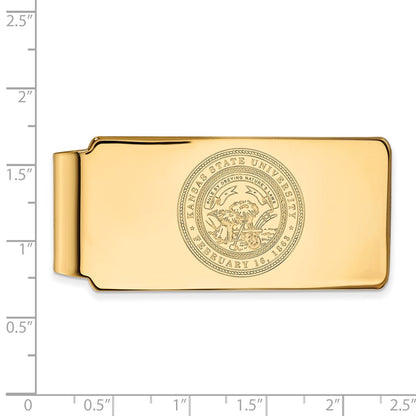 14K Yellow Gold Gold LogoArt Kansas State University Crest Money Clip