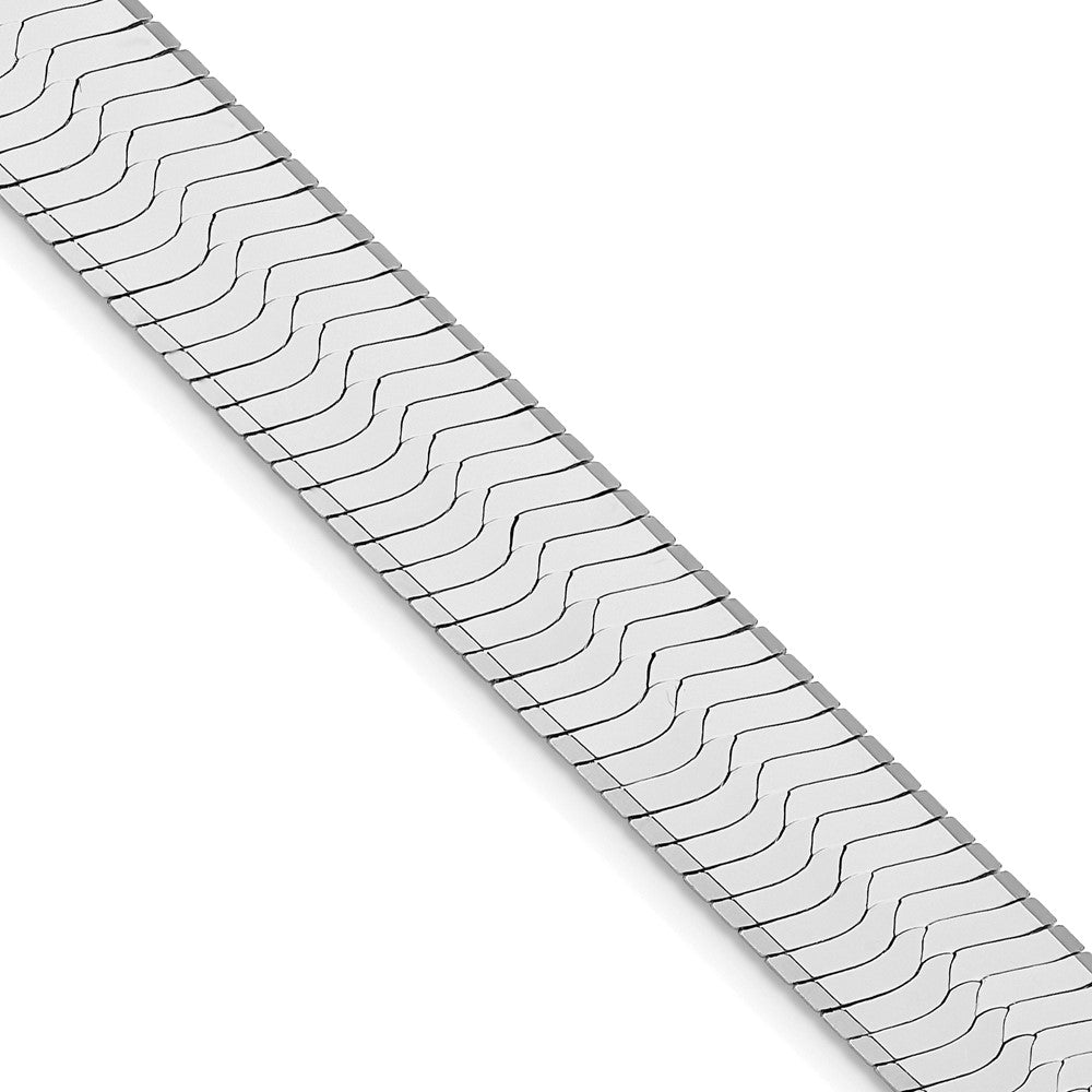 Sterling Silver Rhodium-plated 10.5mm Magic Herringbone 24 Inch Chain