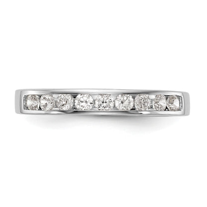 14K White Gold 5/8 carat Lab Grown Diamond VS/SI+ G+ Complete Wedding Band Ring