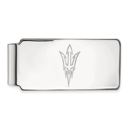 10K White Gold LogoArt Arizona State University Pitchfork Money Clip