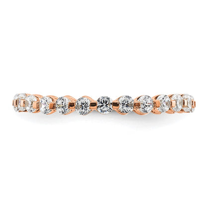 True Origin 14K Rose Gold 7/8 carat Lab Grown Diamond VS+ F+ Size 6 Complete Eternity Wedding Band Ring
