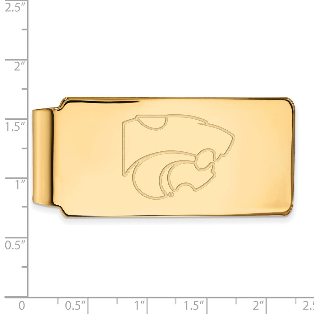 10K Yellow Gold Gold LogoArt Kansas State University Wildcat Money Clip
