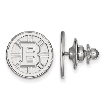 14K White Gold NHL LogoArt Boston Bruins Lapel Pin