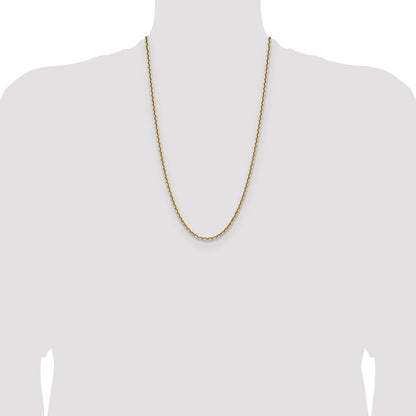 14K Yellow Gold 3.25mm D/C French Link 26 Inch Chain