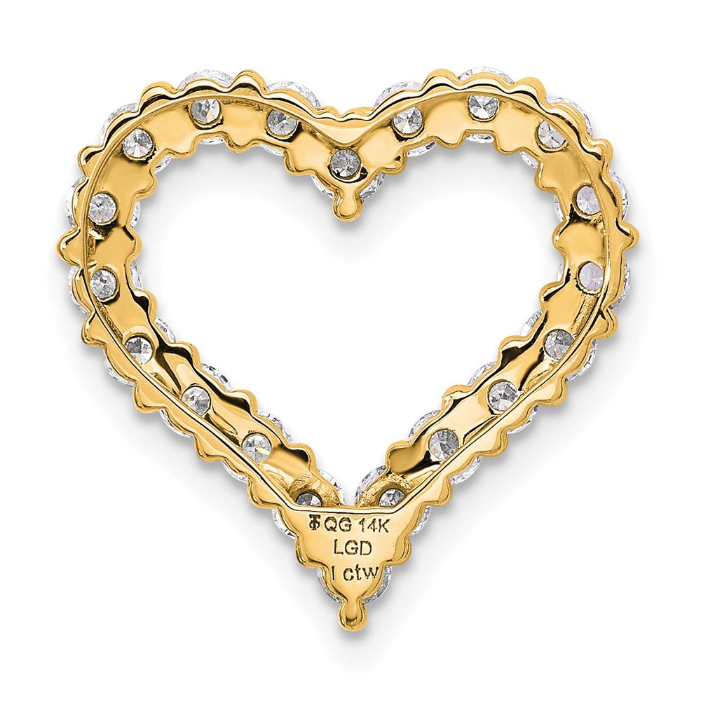 14K Yellow Gold Certified Lab Grown Diamond VS/SI FGH Heart Pendant