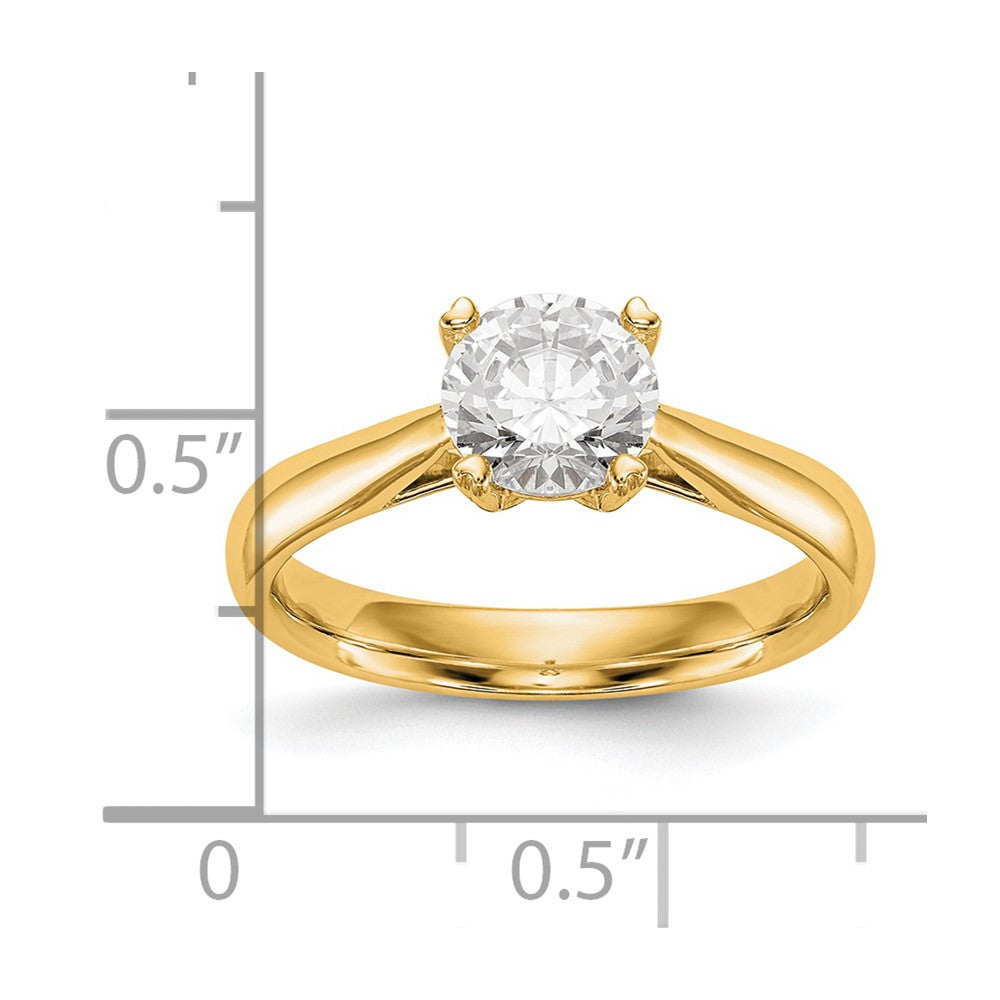 True Origin 14K 1/2 carat Certified Complete Lab Grown Diamond VS+ F+ Round Solitaire Engagement Ring