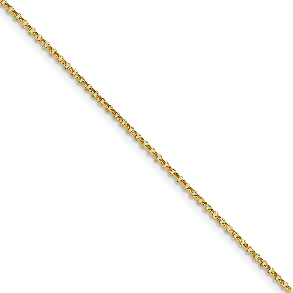 14K Yellow Gold 1.55mm Rolo Pendant Chain (100 Inch Spool)