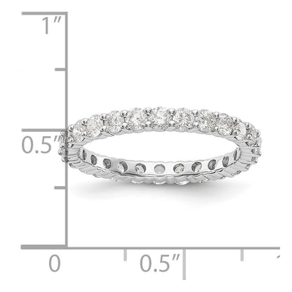 14K White Gold 1.5CT Shared Prong Diamond Eternity Wedding Band Ring