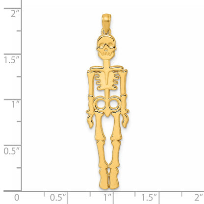 14K Yellow Gold Polished Skeleton Pendant