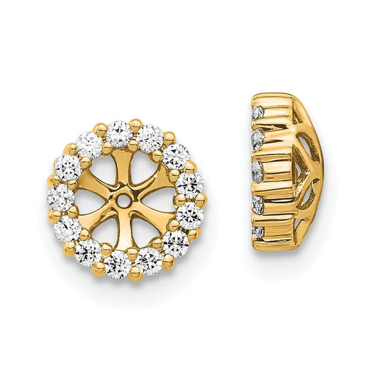 10K Yellow Gold Diamond Earring Jackets