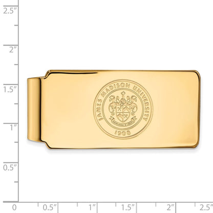 14K Yellow Gold Gold LogoArt James Madison University Crest Money Clip