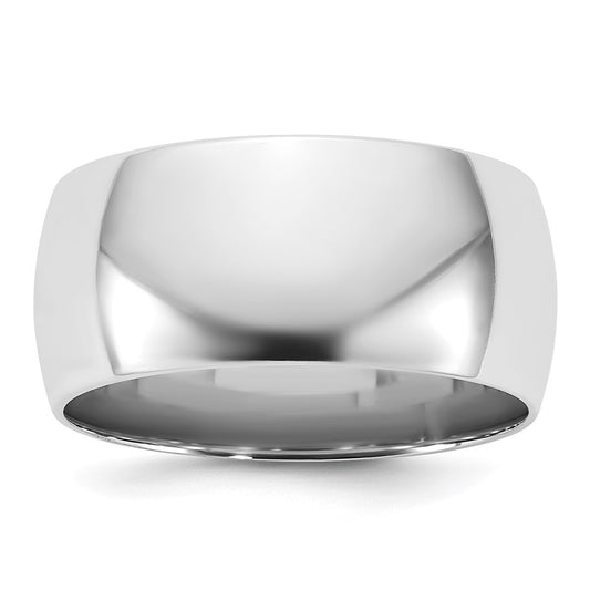 14k White Gold 9mm Standard Comfort Fit Wedding Band Ring