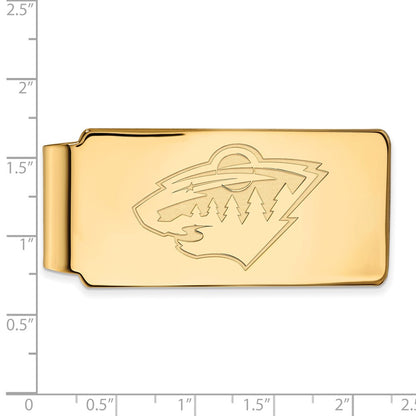 10K Yellow Gold Gold NHL LogoArt Minnesota Wild Money Clip