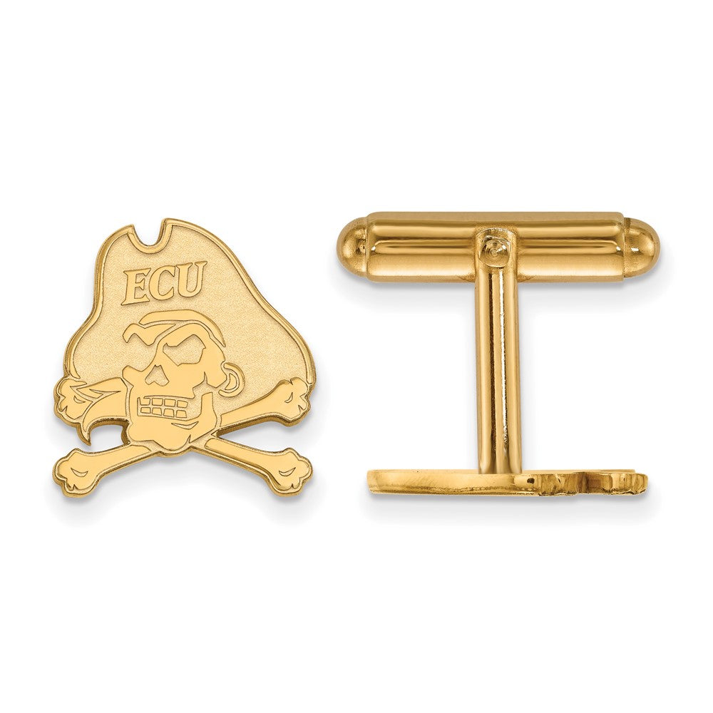 14K Yellow Gold Gold LogoArt East Carolina University Pirate Cuff Links