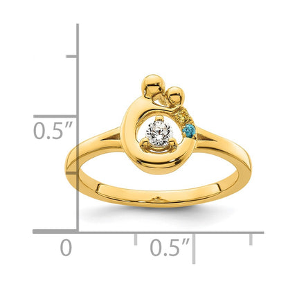 14k Yellow Gold 2-D Polished Dolphin Jumping Charm