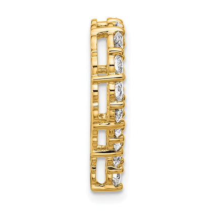 14K Yellow Gold Certified Lab Grown Diamond VS DEF Heart Pendant