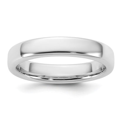 14k White Gold 4mm European Comfort Fit Wedding Band Ring