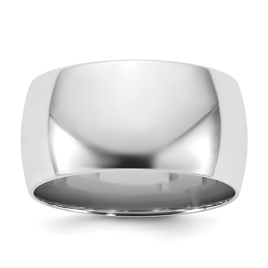 14k White Gold 10mm Standard Comfort Fit Wedding Band Ring