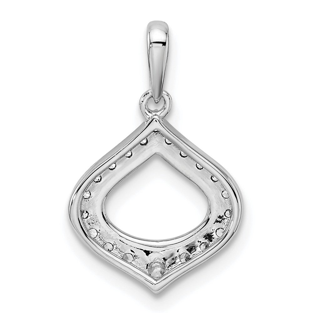 14K White Gold 1/4 carat Diamond Vintage Pendant