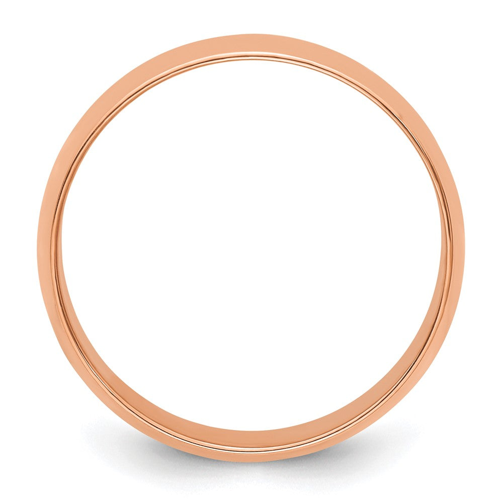 14K Rose Gold 7mm LTW Half Round Wedding Band Ring