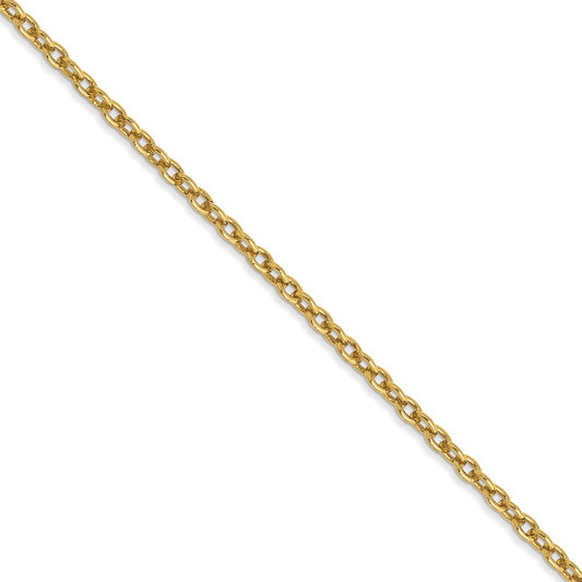 14K Yellow Gold 1.8mm Forzantine Cable Chain (100 Inch Spool)