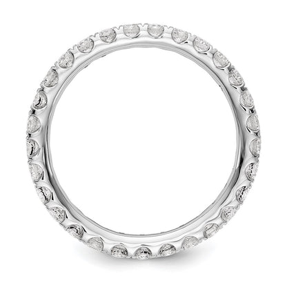 14k White Gold VS (H/I) UPRG Eternity Wedding Band Ring