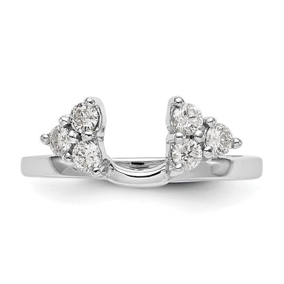 True Origin 14K White Gold 3/8 carat Lab Grown Diamond VS+ F+ Complete Ring Wrap