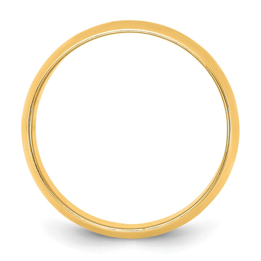 14K Yellow Gold 7.5mm LTW Half Round Wedding Band Ring